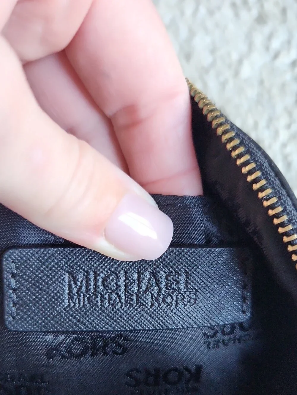 Michael Kors - Black Cosmetic Pouch With Gold Hardware